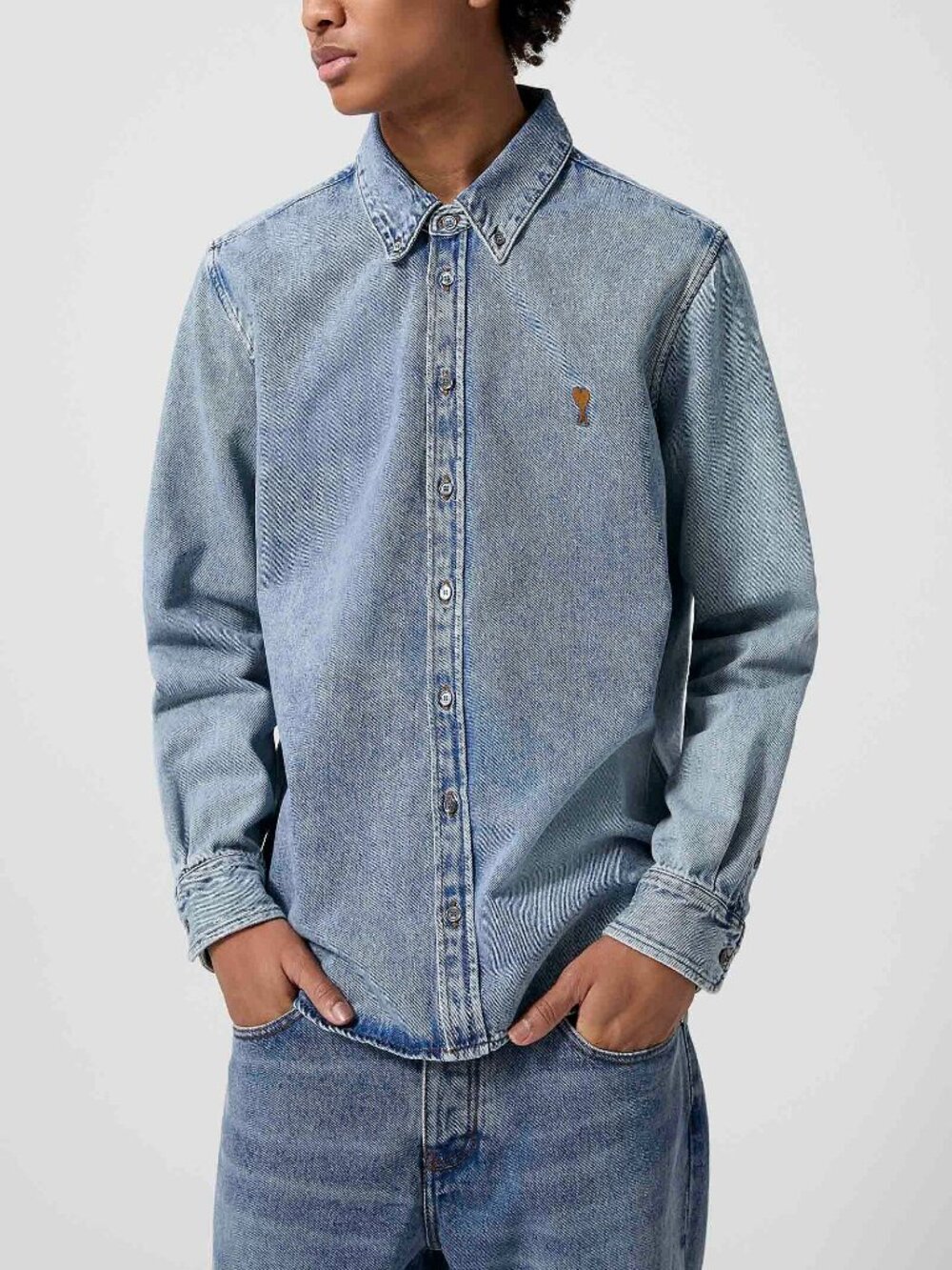 BNWT AW25 AMI FADED DENIM SHIRT L